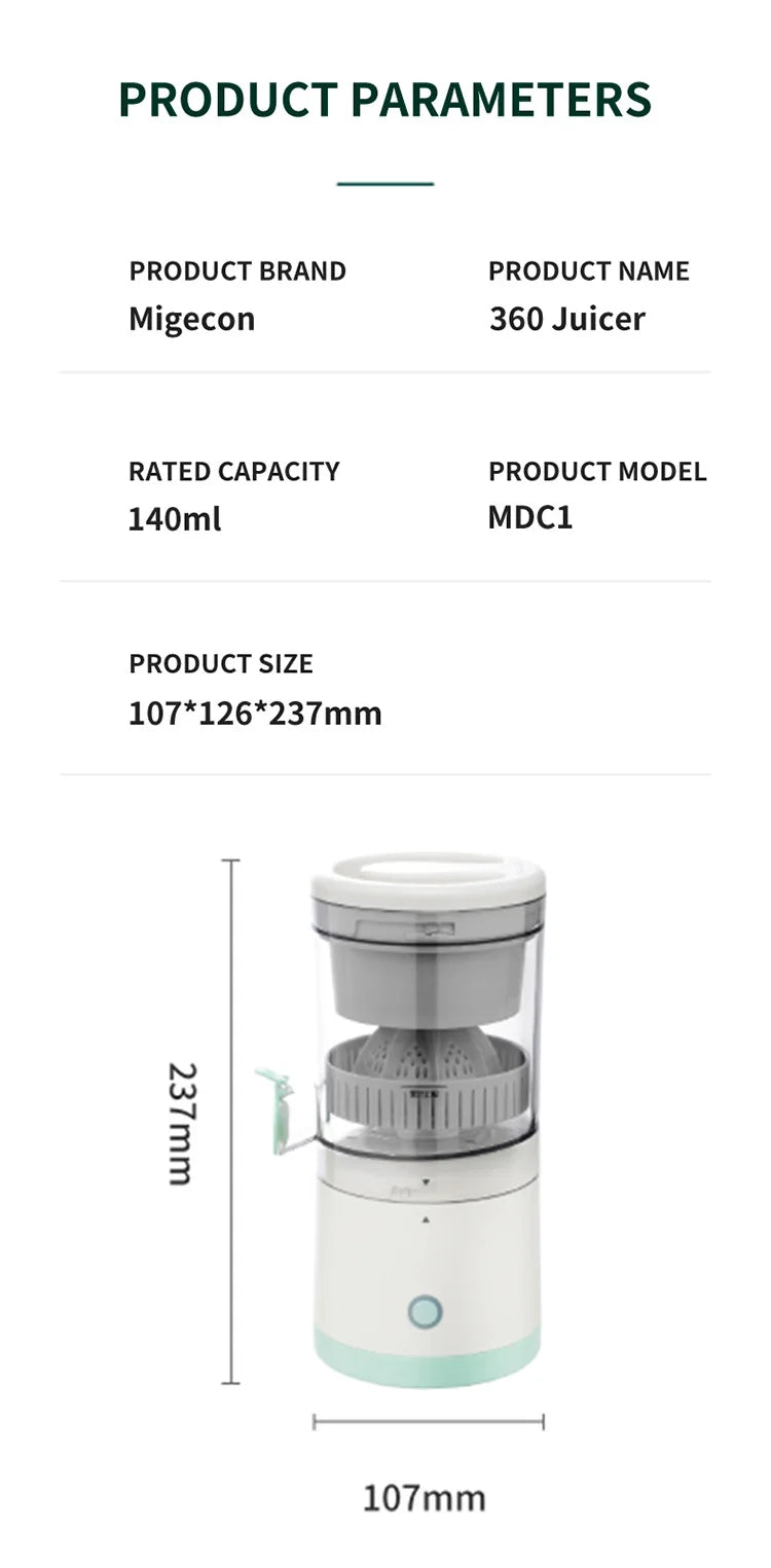 Extractor Fully Automatic Fruit Household Juicer Portable Juice Machine
