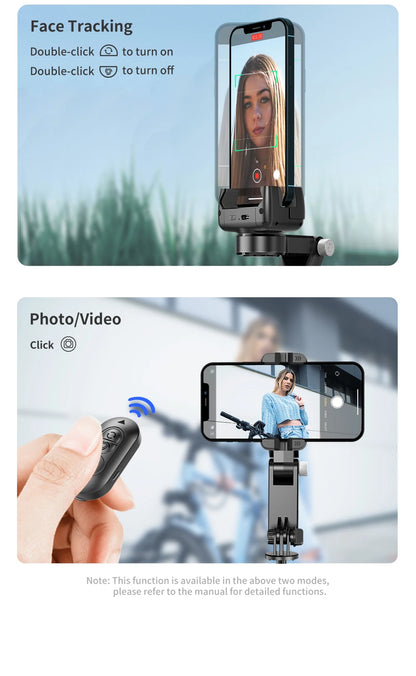 The shooting Mode Gimbal Stabilizer Selfie Stick Tripod with Fill Light