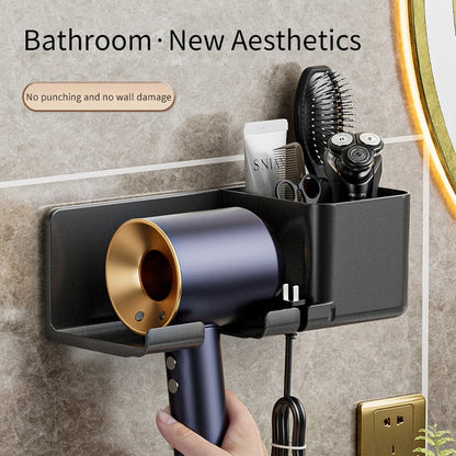 Hair Dryer Holder Wall Dryer Cradle Straightener Stand Hairdryer Organizer Box