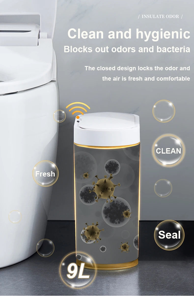 Automatic Sensor Trash Can Luxury Bathroom Trash Can