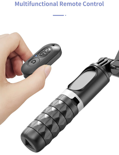 The shooting Mode Gimbal Stabilizer Selfie Stick Tripod with Fill Light