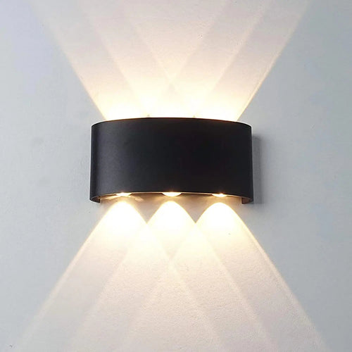 Modern Indoor Outdoor Lamp, White Up Down Wall Mount Lights