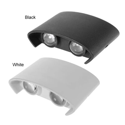 Modern Indoor Outdoor Lamp, White Up Down Wall Mount Lights