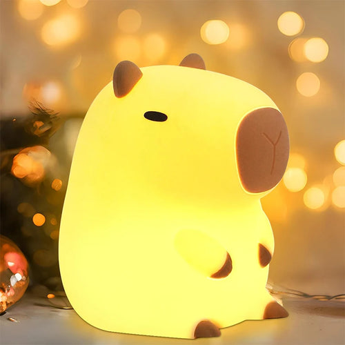 Cute Capybara Night Light Children's Silicone Nightlight Gift USB Rechargeable