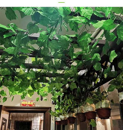 Green Ivy Leaf Hanging Vine Artificial Garland Silk Wall Plant Decoration
