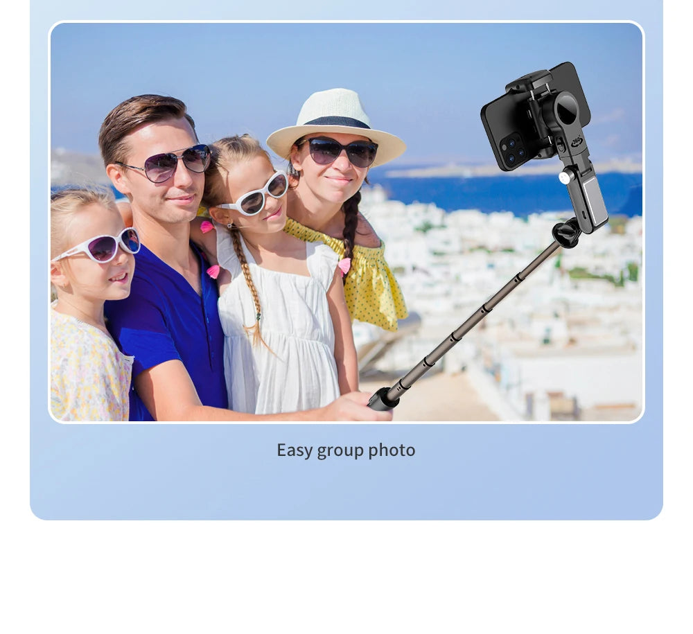 The shooting Mode Gimbal Stabilizer Selfie Stick Tripod with Fill Light