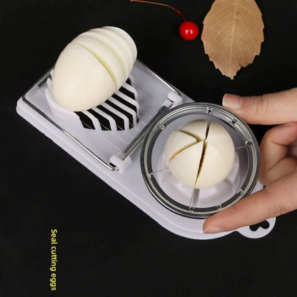 Multifunctional Egg Cutter Stainless Steel Egg Slicer Sectioner Cutter