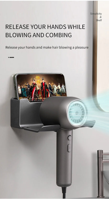 Hair Dryer Holder Wall Dryer Cradle Straightener Stand Hairdryer Organizer Box