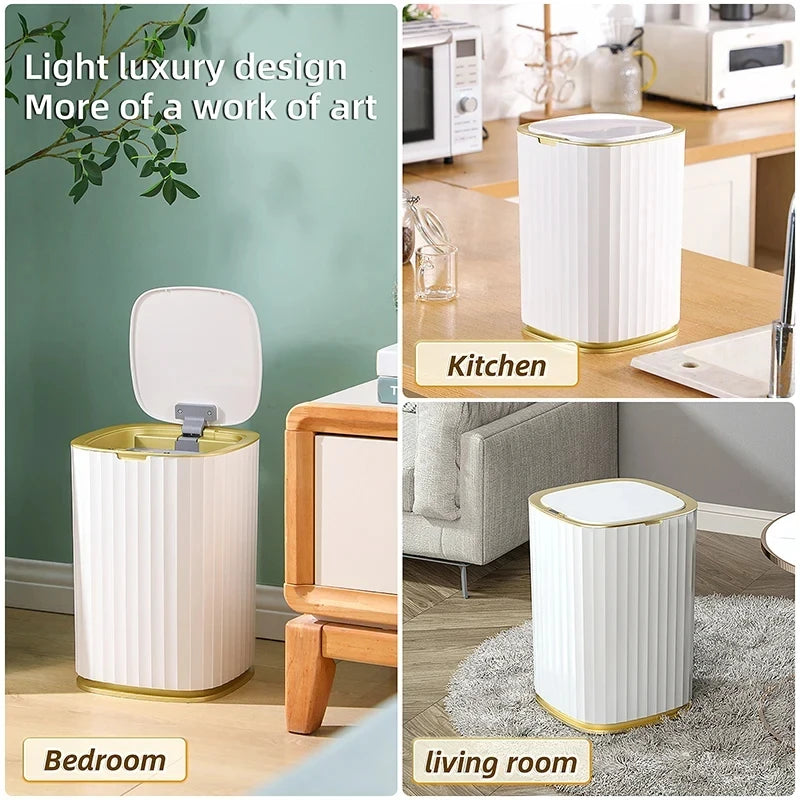 Automatic Sensor Trash Can Luxury Bathroom Trash Can