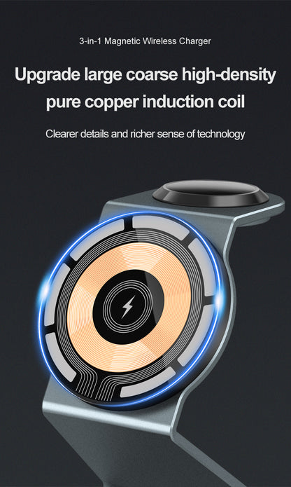Magnetic Wireless Charger Stand Transparent For iPhone