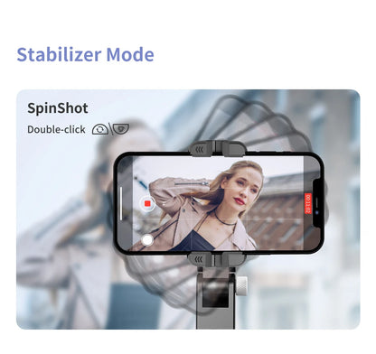 The shooting Mode Gimbal Stabilizer Selfie Stick Tripod with Fill Light