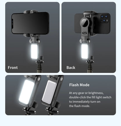 The shooting Mode Gimbal Stabilizer Selfie Stick Tripod with Fill Light
