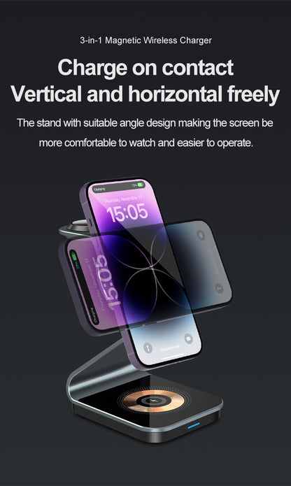 Magnetic Wireless Charger Stand Transparent For iPhone