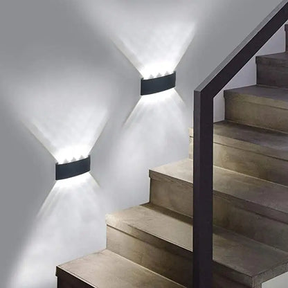 Modern Indoor Outdoor Lamp, White Up Down Wall Mount Lights