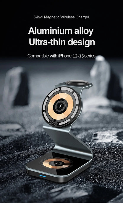 Magnetic Wireless Charger Stand Transparent For iPhone