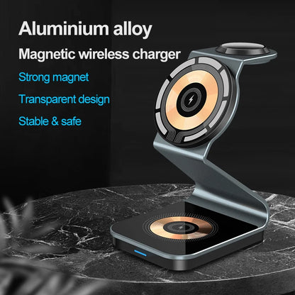 Magnetic Wireless Charger Stand Transparent For iPhone