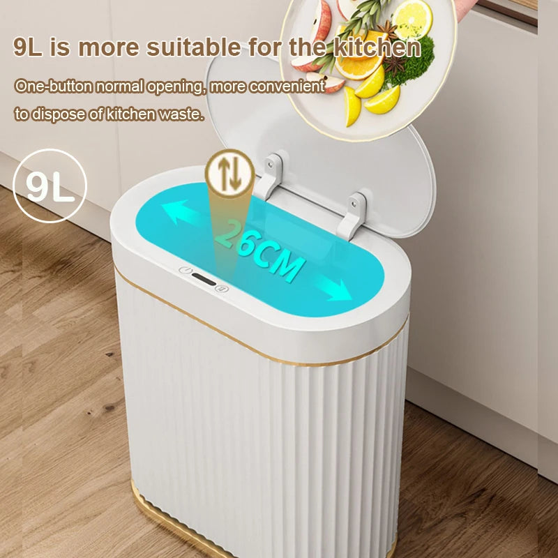 Automatic Sensor Trash Can Luxury Bathroom Trash Can