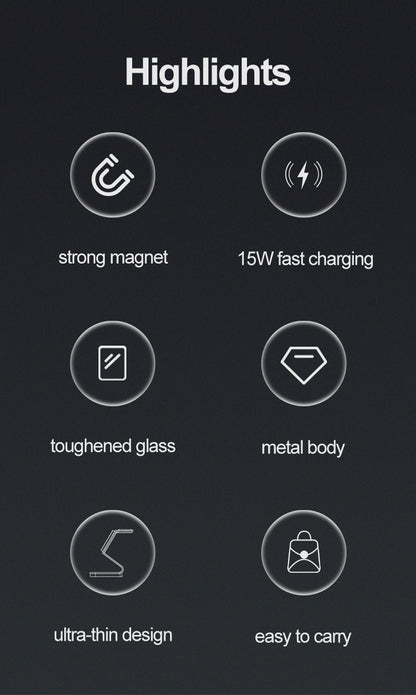 Magnetic Wireless Charger Stand Transparent For iPhone