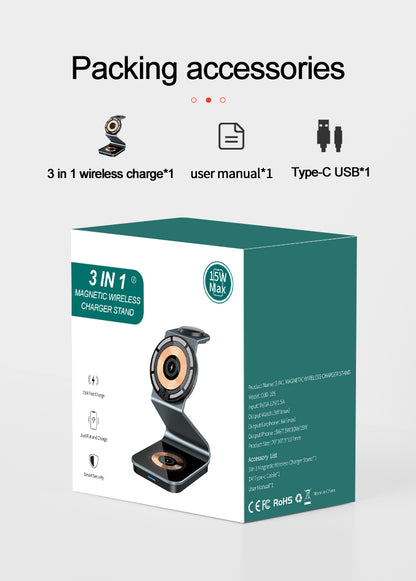 Magnetic Wireless Charger Stand Transparent For iPhone