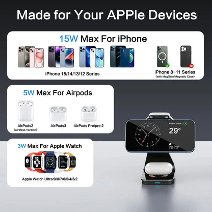 Magnetic Wireless Charger Stand Transparent For iPhone
