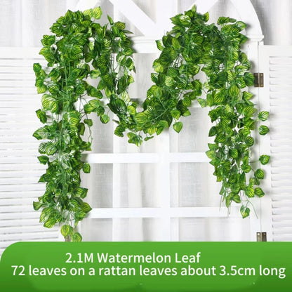 Green Ivy Leaf Hanging Vine Artificial Garland Silk Wall Plant Decoration