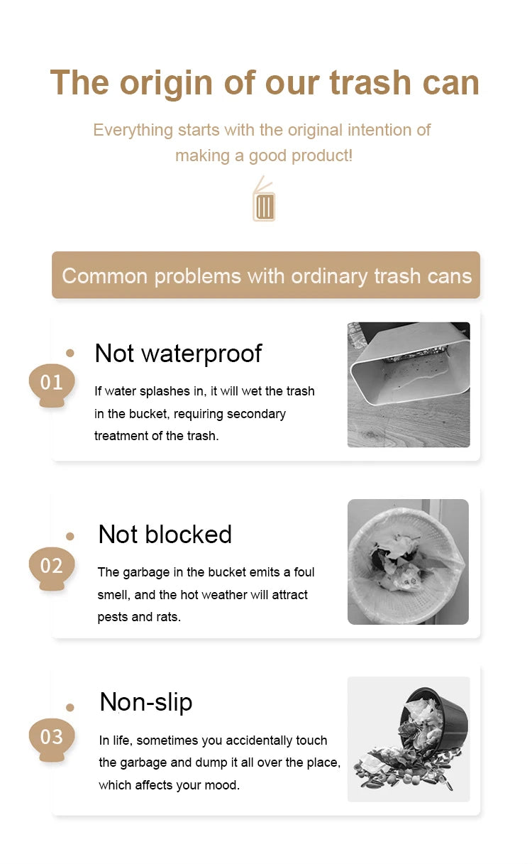 Automatic Sensor Trash Can Luxury Bathroom Trash Can