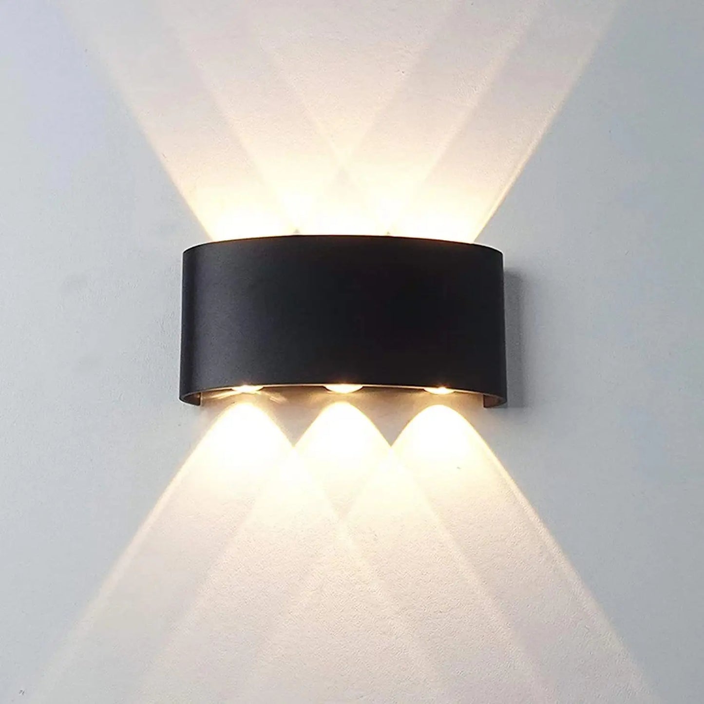Modern Indoor Outdoor Lamp, White Up Down Wall Mount Lights