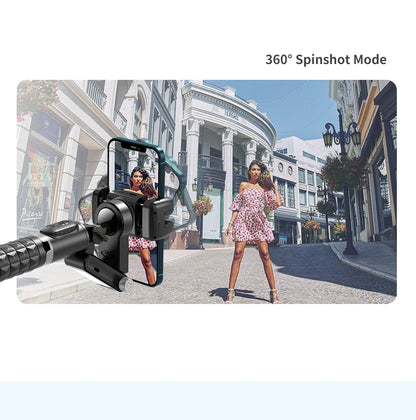The shooting Mode Gimbal Stabilizer Selfie Stick Tripod with Fill Light