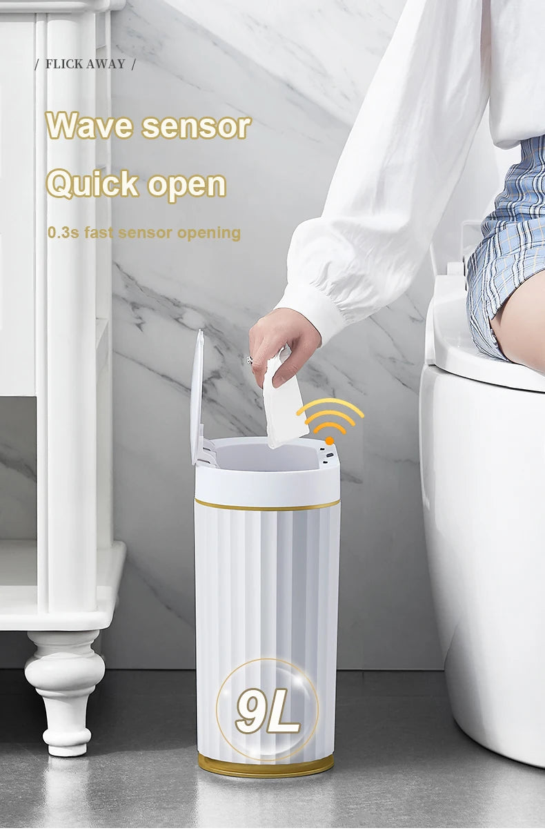 Automatic Sensor Trash Can Luxury Bathroom Trash Can