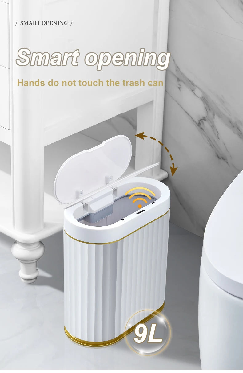Automatic Sensor Trash Can Luxury Bathroom Trash Can