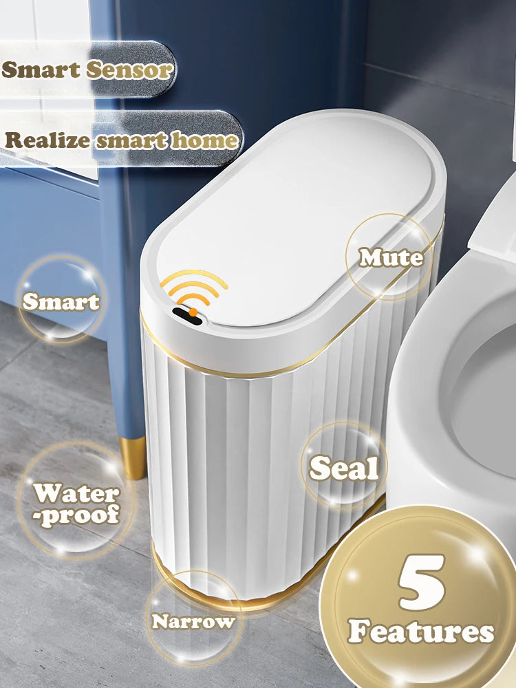 Automatic Sensor Trash Can Luxury Bathroom Trash Can