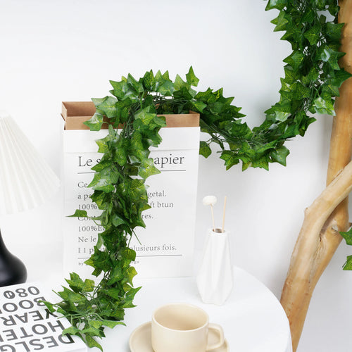 Green Ivy Leaf Hanging Vine Artificial Garland Silk Wall Plant Decoration