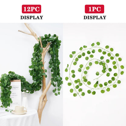 Green Ivy Leaf Hanging Vine Artificial Garland Silk Wall Plant Decoration
