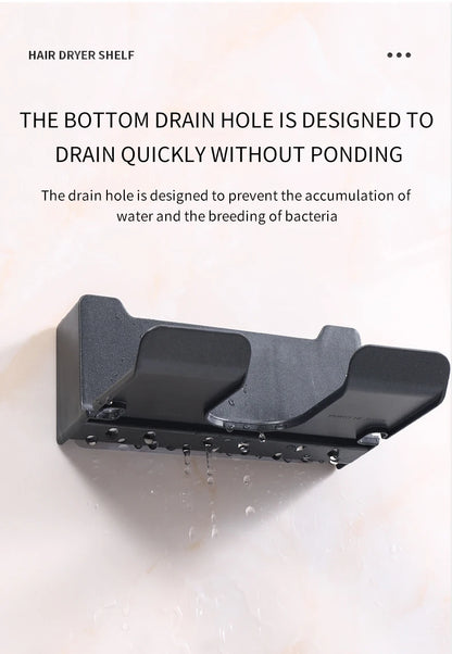 Hair Dryer Holder Wall Dryer Cradle Straightener Stand Hairdryer Organizer Box