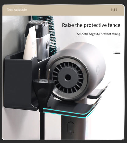 Hair Dryer Holder Wall Dryer Cradle Straightener Stand Hairdryer Organizer Box