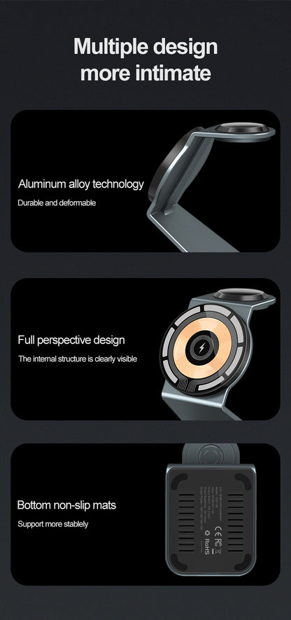 Magnetic Wireless Charger Stand Transparent For iPhone