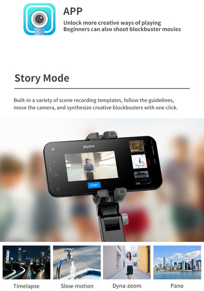 The shooting Mode Gimbal Stabilizer Selfie Stick Tripod with Fill Light