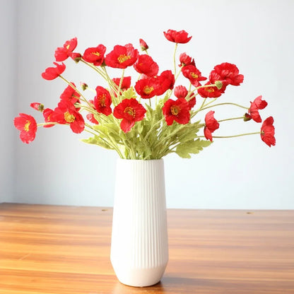 4 Head Artificial Flowers Bouquet Poppy Fake Flowers For Home Decor Garden Party Wedding Decoration Diy Accessories