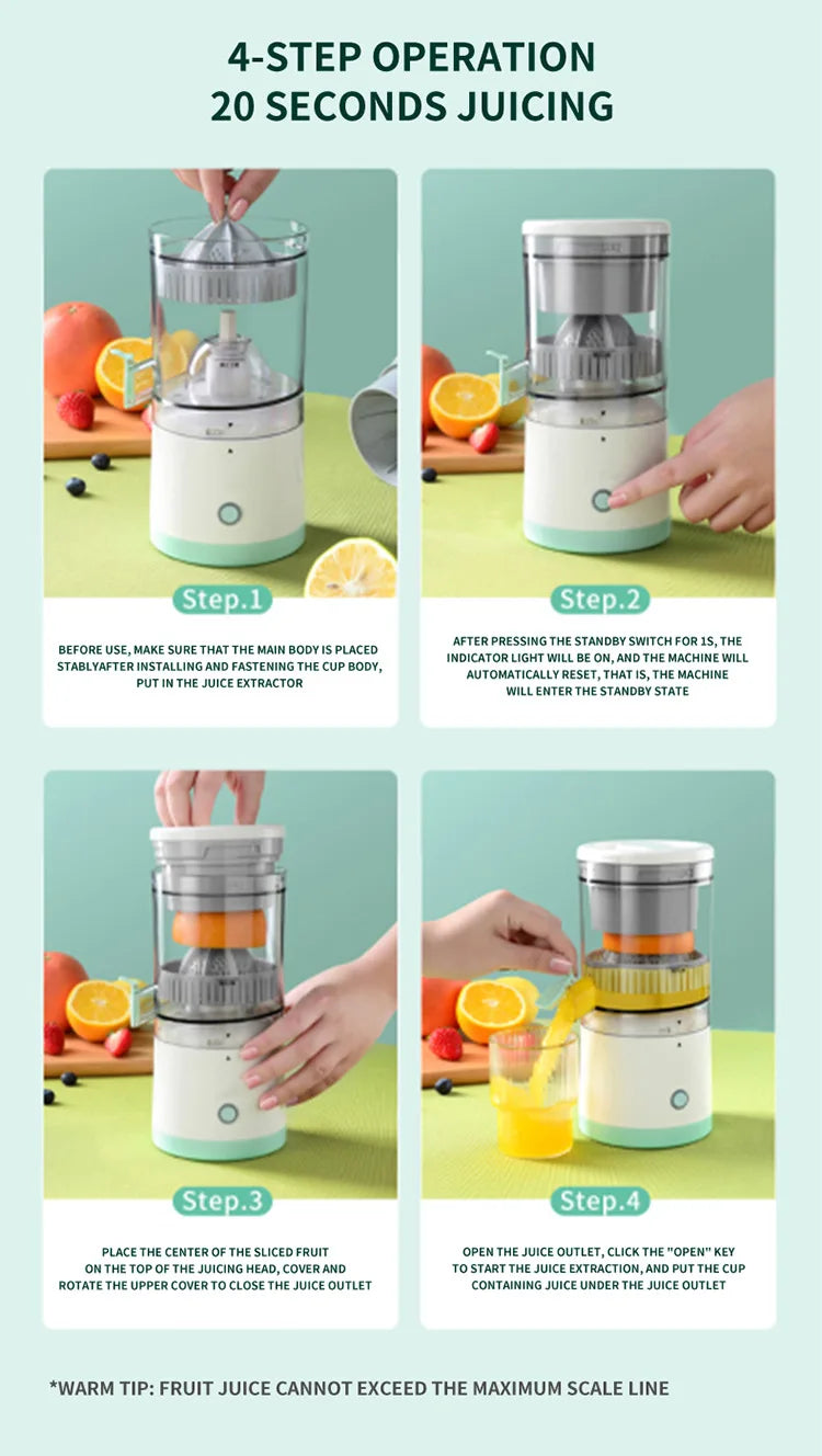 Extractor Fully Automatic Fruit Household Juicer Portable Juice Machine
