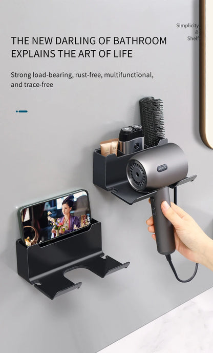 Hair Dryer Holder Wall Dryer Cradle Straightener Stand Hairdryer Organizer Box