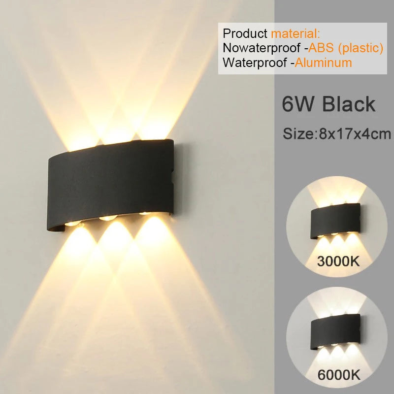 Modern Indoor Outdoor Lamp, White Up Down Wall Mount Lights