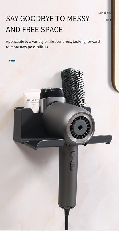 Hair Dryer Holder Wall Dryer Cradle Straightener Stand Hairdryer Organizer Box