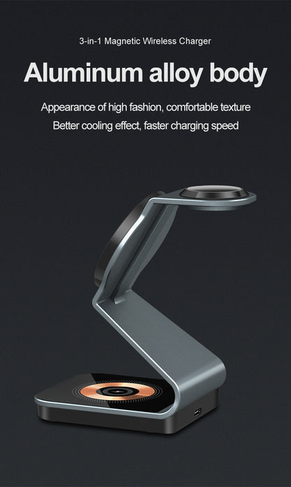 Magnetic Wireless Charger Stand Transparent For iPhone