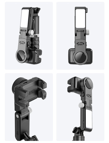 The shooting Mode Gimbal Stabilizer Selfie Stick Tripod with Fill Light