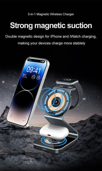 Magnetic Wireless Charger Stand Transparent For iPhone