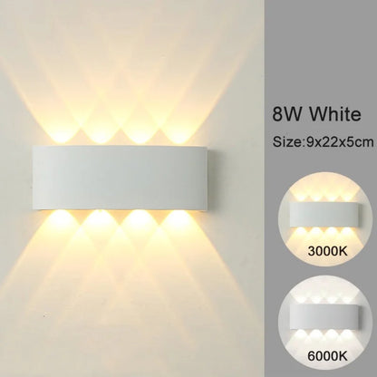 Modern Indoor Outdoor Lamp, White Up Down Wall Mount Lights