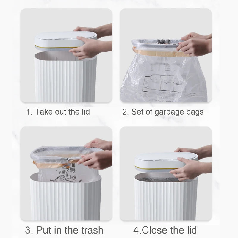 Automatic Sensor Trash Can Luxury Bathroom Trash Can